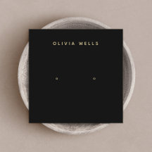 Svart Visning för enkel modern Elegant på kvadratk