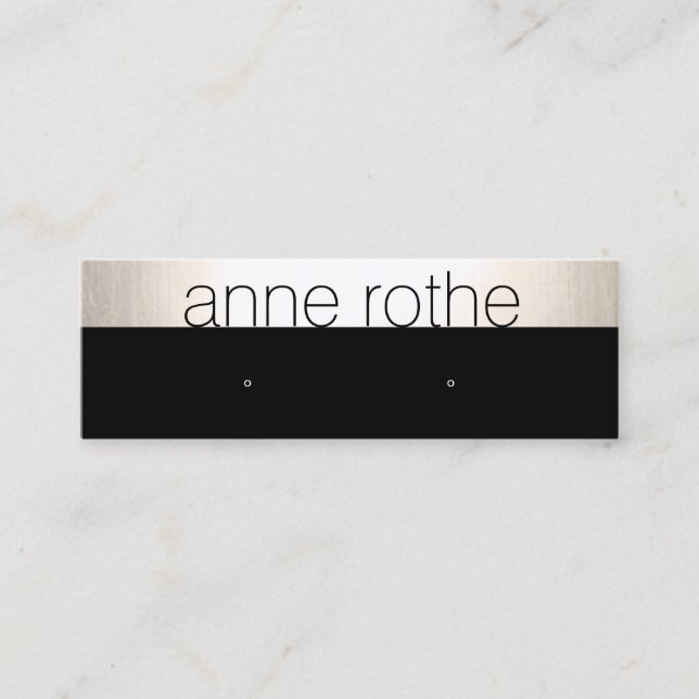 Svart Visning för liten Elegant Mini Visitkort (Framsida)