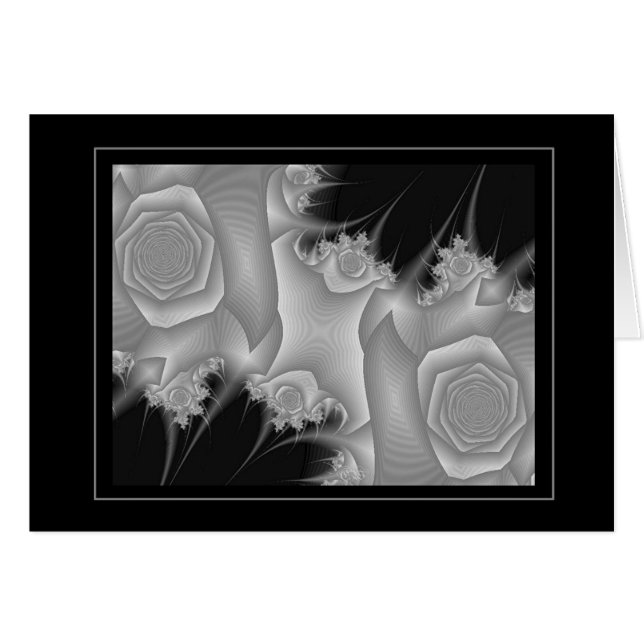 Svart & vit 8 (ro) hälsningskort (Framsidan Horizontal)