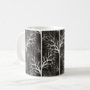 Svart-vit abstrakt kaffemugg