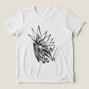 Svart Vit Abstrakt Tribal Tattoo Art Armor T Shirt