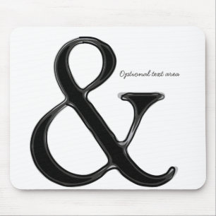 Svart & Vit Ampersand Chic Modern Personlig Musmatta