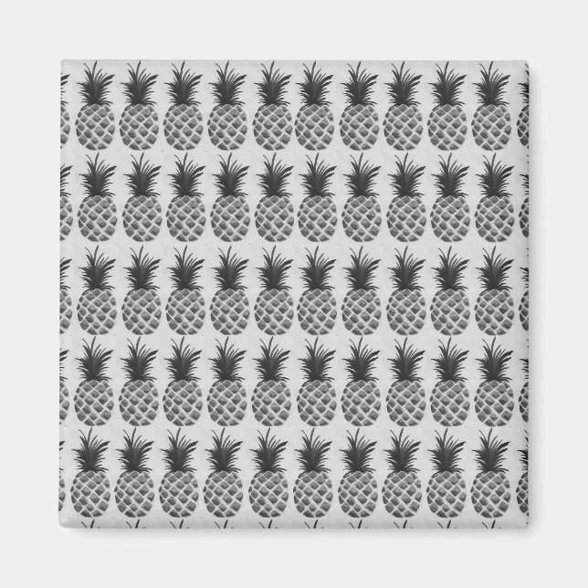 Svart&vit ananas magnet (Framsidan)