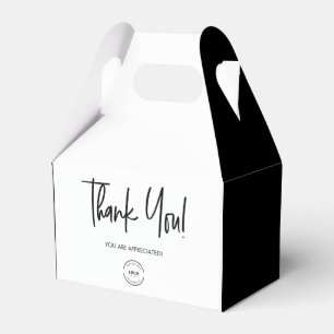 Svart vit Anpassad logotyp Personal uppskattning e Presentaskar