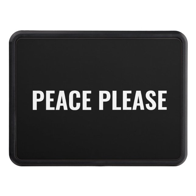 Svart vit anti-krig-protest dragkroksskydd (Framsidan)