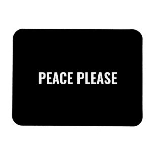 Svart vit anti-krig-protest magnet