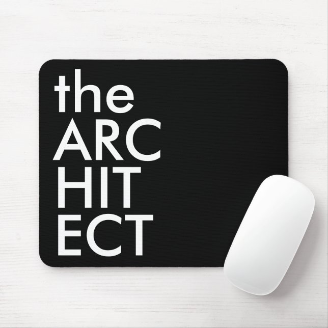 Svart Vit Arkitekt Fet Design Typografi Musmatta (Med mus)
