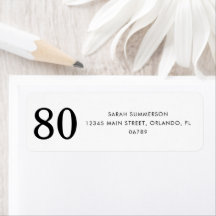 Svart Vit Åttio 80-årsfirande Adress