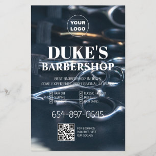 Svart & Vit Barberare Flyer
