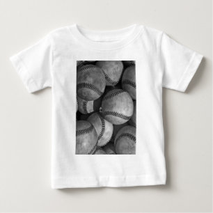 Svart & Vit Baseboll Tee Shirt