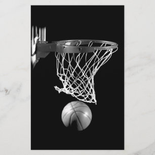 Svart & Vit Basket Brevpapper