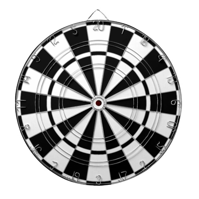 Svart & vit bikolor dartboard darttavla (Framsidan)