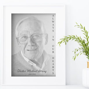 Svart & Vit Bild för Begravningstjänst Poster