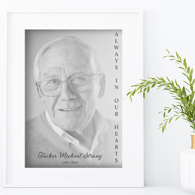 Svart & Vit Bild för Begravningstjänst Poster (Skapare uppladdad)