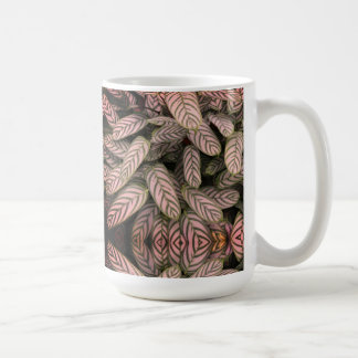 Svart & Vit Bladmönster Kaffemugg