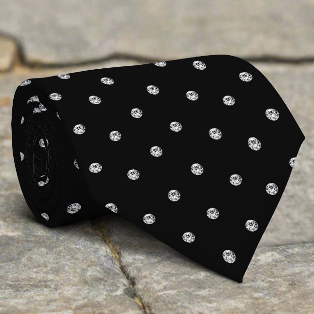 Svart Vit Blank Glitter Diamant Utseende Slips (Skapare uppladdad)