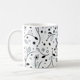 Svart Vit Blommig Anpassad KÄR VÄRD ÅT GUD Kaffemugg