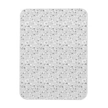 Svart Vit Blommig Punktdesign | Sömlös Botanik