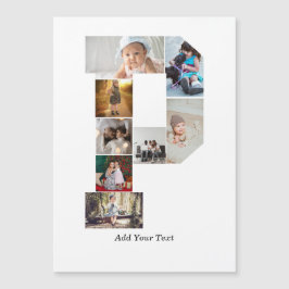 Svart-vit bokstav P fotokollage