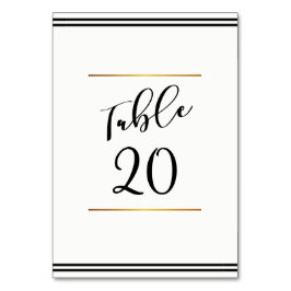 Svart & Vit Bordskort för Bröllop