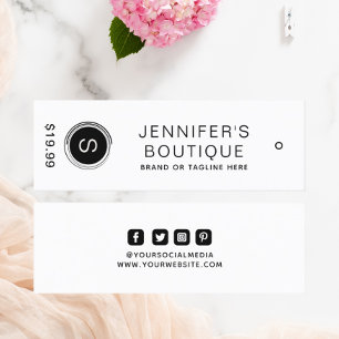 Svart Vit Boutique Monogram & Pris