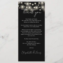 Svart Vit Bröllops Tacksamhets Kort
