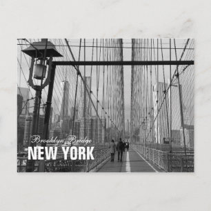 Svart vit Brooklyn överbryggar - nr 2 för NY New Vykort