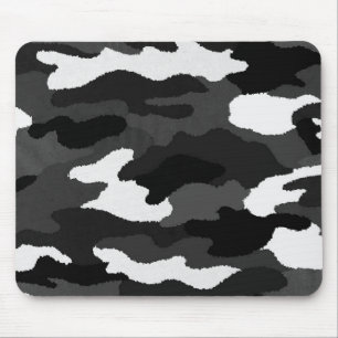 Svart & vit Camo Musmatta
