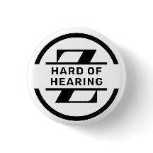 Svart Vit Cirkel Monogram Hörselnedsättning