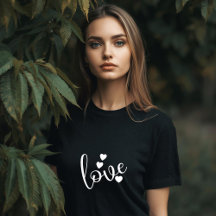 Svart & Vit Dam T-Shirt