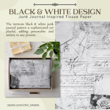 Svart & Vit Design Junk Journal Inspirerad