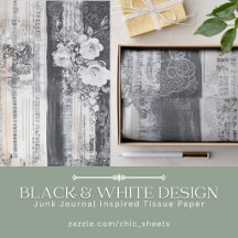 Svart & Vit Design Skrot Journal Inspirerad