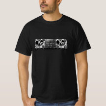 Svart Vit DJ-svängbord Grafisk T-shirt-design