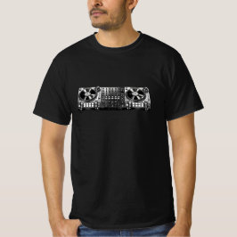 Svart Vit DJ-svängbord Grafisk T-shirt-design T Shirt