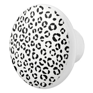 Svart & Vit Djurläge Knopp