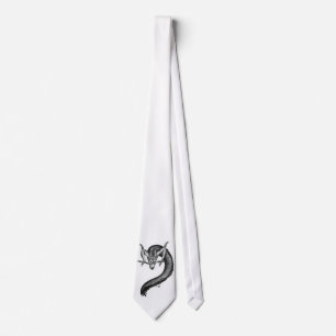 Svart-vit drakdesign slips