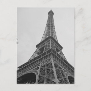 Svart & Vit Eiffeltorn i Paris Vykort
