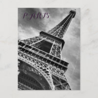 Svart & Vit Eiffeltorn Paris Europa