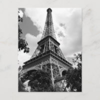 Svart Vit Eiffeltornet i Paris