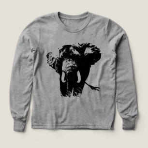 Svart vit elefant Illustration Painting (målning) T Shirt