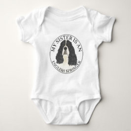 Svart & Vit Engelsk Springer Spaniel Storasyster T Shirt