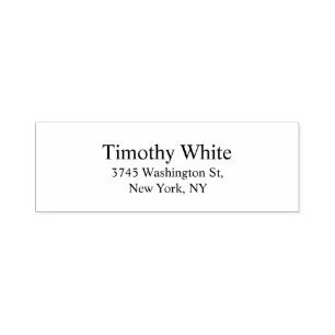 Svart & Vit Enkel Elegant Läst modern Självfärgande Stämpel