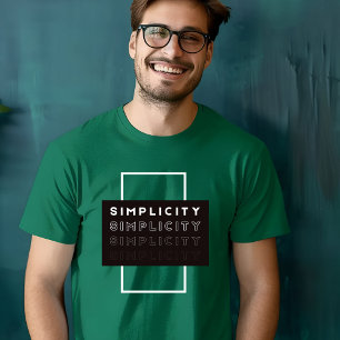 Svart vit enkel typografi Simpity T-Shirt