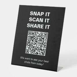 Svart Vit Examen Fest QR-kod Dela Bilder