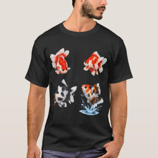 Svart Vit Fancy Guld fisk T Shirt