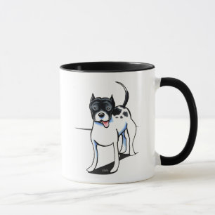 Svart vit för groptjur APBT Mugg