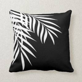 Svart & vit för strandpalmträdSilhouette | Kudde