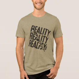 Svart & Vit Förvrängd Verklighet Typografi T-Shirt