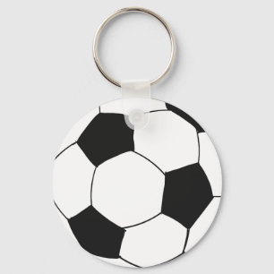Svart vit fotboll Sports Birthday Favor Nyckelring