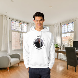 Svart, vit fotoman myth legend från födelsedagen hoodie